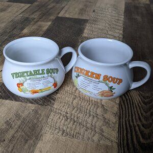 Soup Bowls Set Dat’l Do It Ceramic Mugs Chicken Vegetable Recipes
